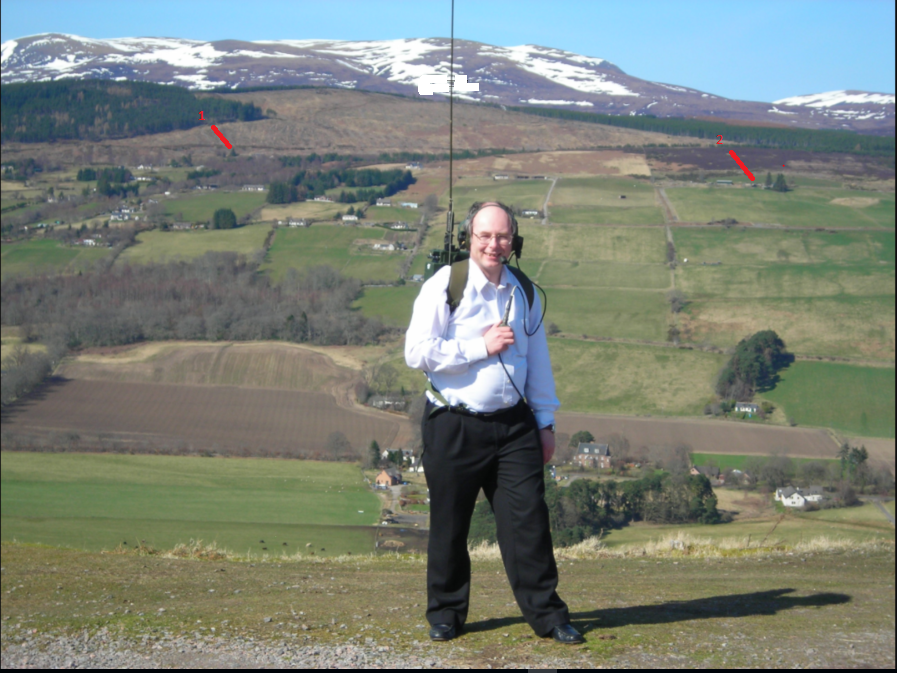Operating an UK/PRC-320 as G0OZS/P on Cnoc Faril April 2012
